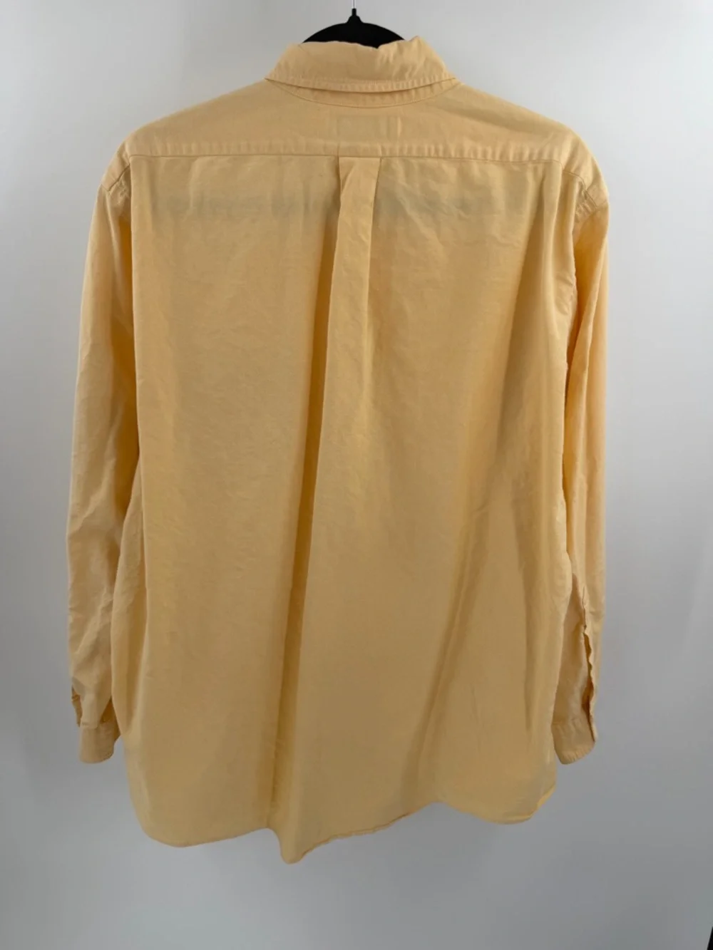 Brooks Brothers Original Polo Shirt Butter Yellow Button Up Dress‎ Shirt XL